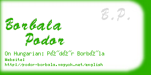 borbala podor business card